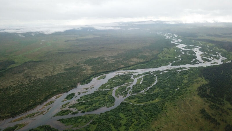 Aerial View of the Alagnak River