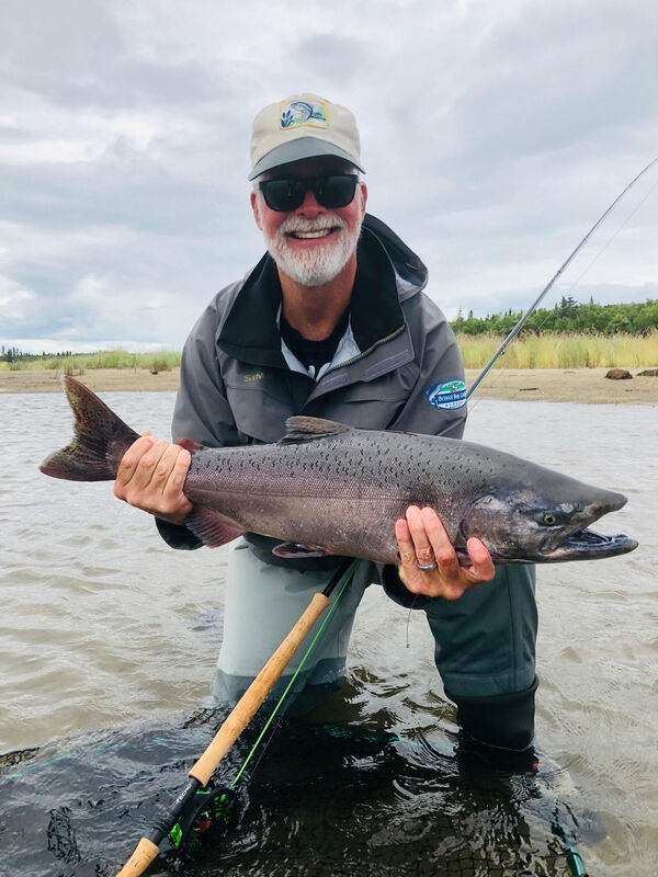 Nushagak River King Salmon caught on a Spey Rod