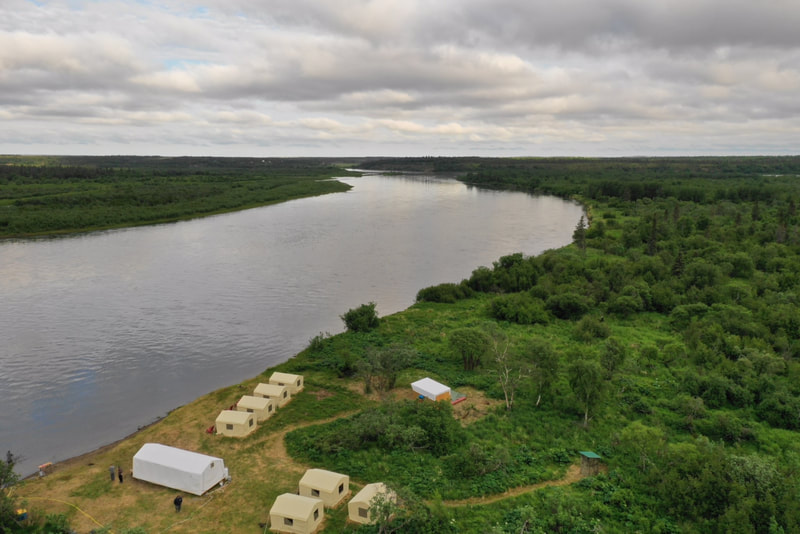 Aerial View of Angler's Alibi Nushgak River King Camp