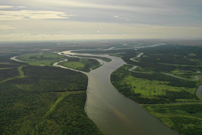 Aerial View of the Nushagak River in Alaska