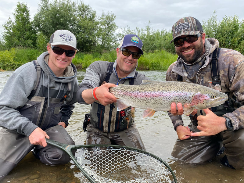 Trophy Rainbow Trout caught at Angler's Alibi in 2020