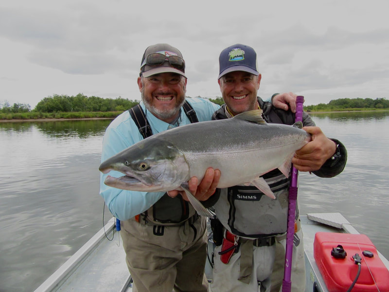 Beautiful Silver (Coho) Salmon caught at Angler's Alibi in 2020